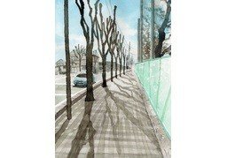 人行道のイラスト