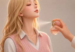 Illustration for parfumer (put perfume on)