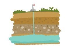 地下水のイラスト