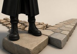 脚踏实地のイラスト