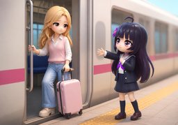 依依不舍のイラスト