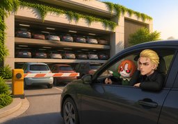 Illustration for parking (parking lot)