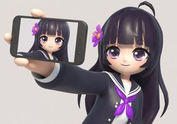 自拍のイラスト