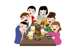 宴会のイラスト