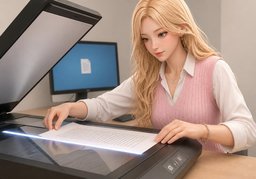 스캔하다のイラスト