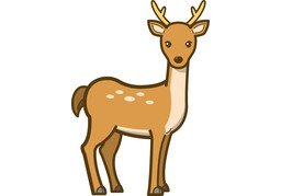 Illustration for 鹿 (deer)