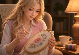 Illustration for broderie (embroidery)