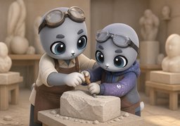 Illustration for escultor (sculptor)