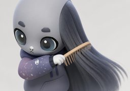 梳头のイラスト