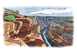 峡谷のイラスト