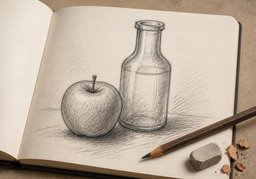 素描のイラスト