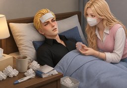 독감のイラスト