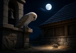 Illustration for effraie (barn owl)