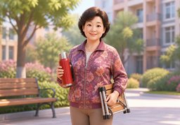 大妈のイラスト