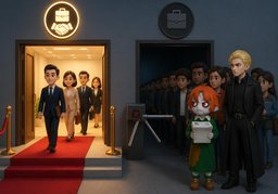 불평등하다のイラスト