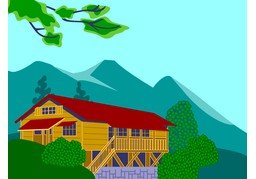 alojamientoのイラスト