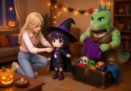 Illustration for costumer (dress up)