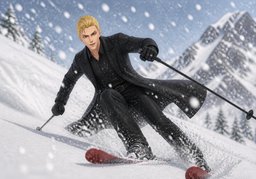esquiarのイラスト
