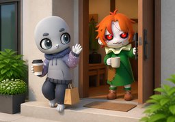 vorbeikommenのイラスト