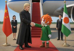 出访のイラスト