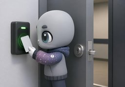 门禁のイラスト