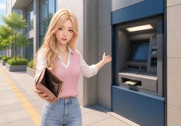 현금자동입출금기のイラスト