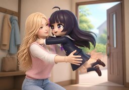 뛰어오다のイラスト