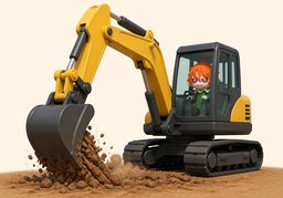 动工のイラスト