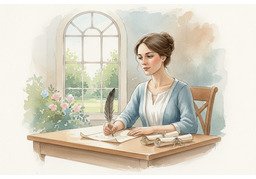 诗人のイラスト
