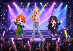 Illustration for Popstar (pop star)