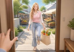 걸어오다のイラスト