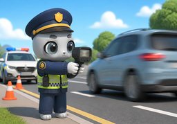 속도측정のイラスト