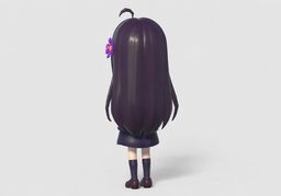 생머리のイラスト