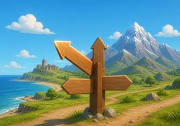 西北のイラスト