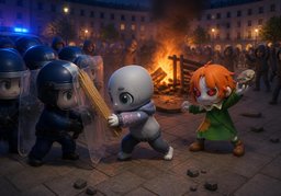 Illustration for émeute (riot)