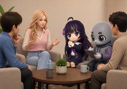 座谈会のイラスト
