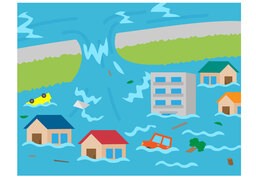 洪水のイラスト