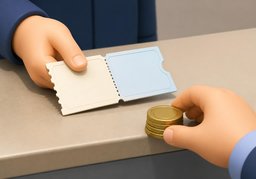 改签费のイラスト