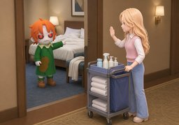 룸클리닝のイラスト