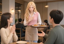 서빙のイラスト