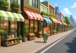 늘어서다のイラスト
