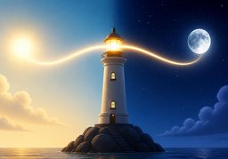 昼夜のイラスト