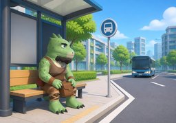 버스정류장のイラスト