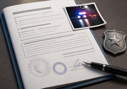 Illustration for Polizeibericht (police report)