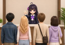 四位のイラスト