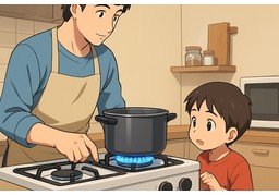煤气のイラスト