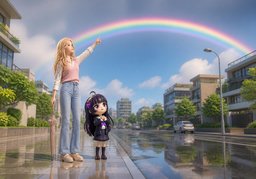 무지개のイラスト